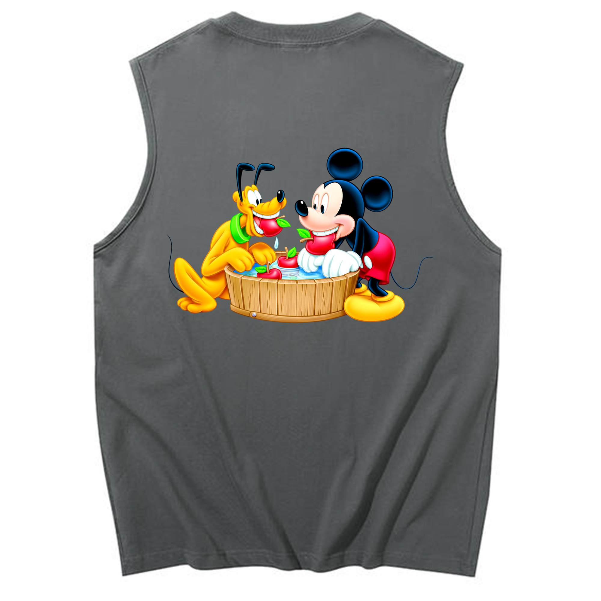 ミッキーマウス Mickey Mouse コットン100％タンクトップ（背面プリント）